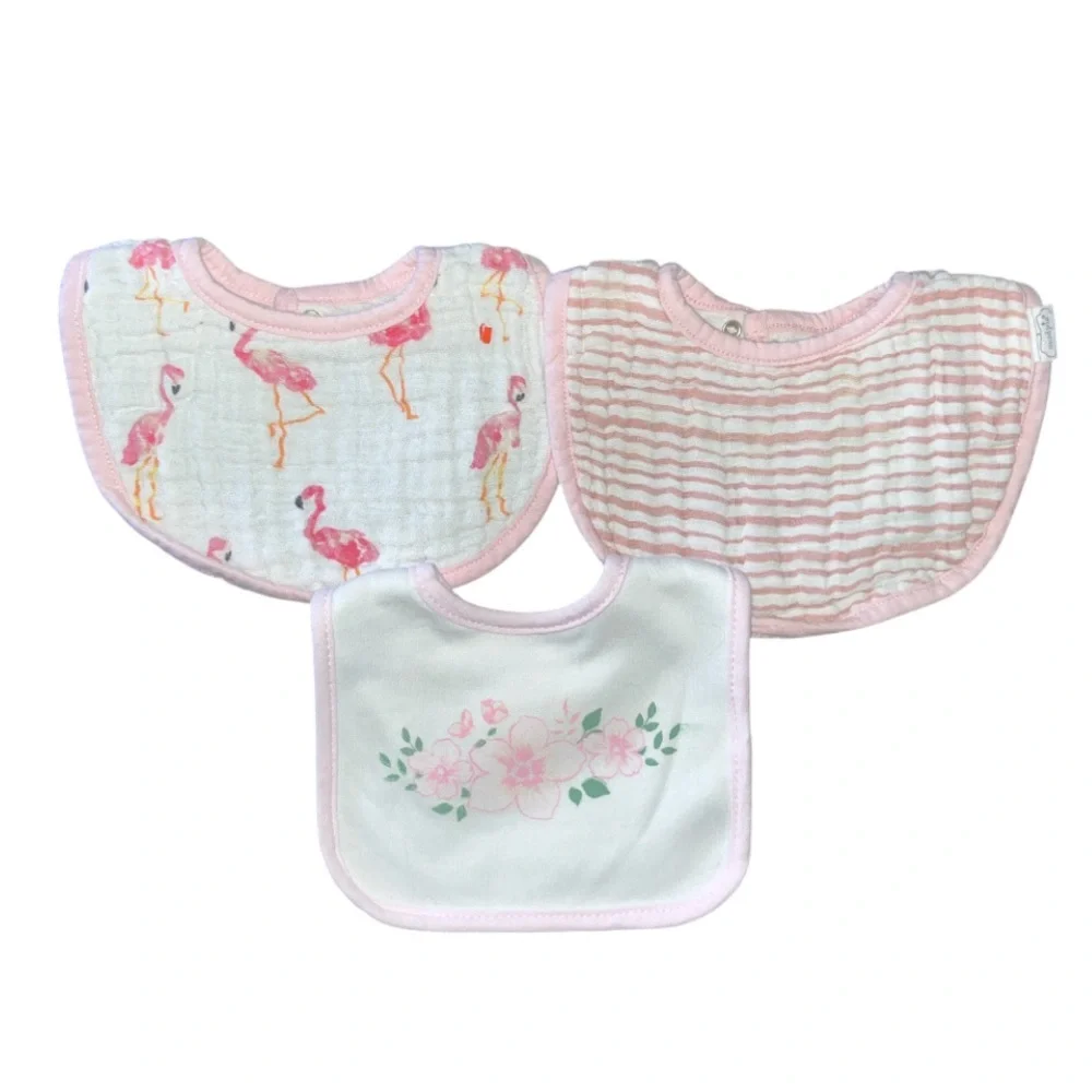 7- Pack Baby Girl Bib Set